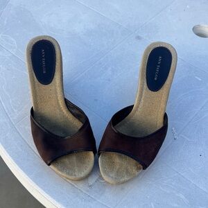 Ann Taylor Dark Brown Mules